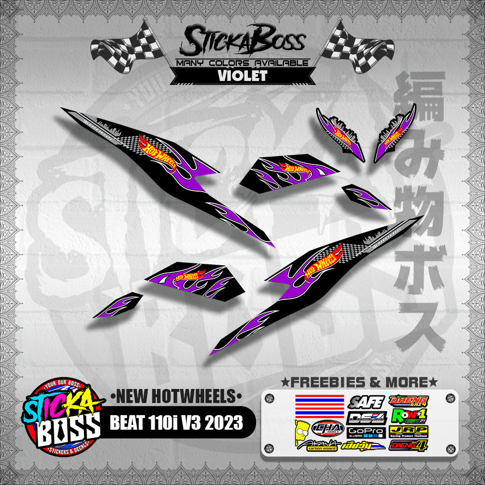 BEAT 110i V3 2023 DECALS ( NEW HOTWHEELS )【WITH FREEBIES】