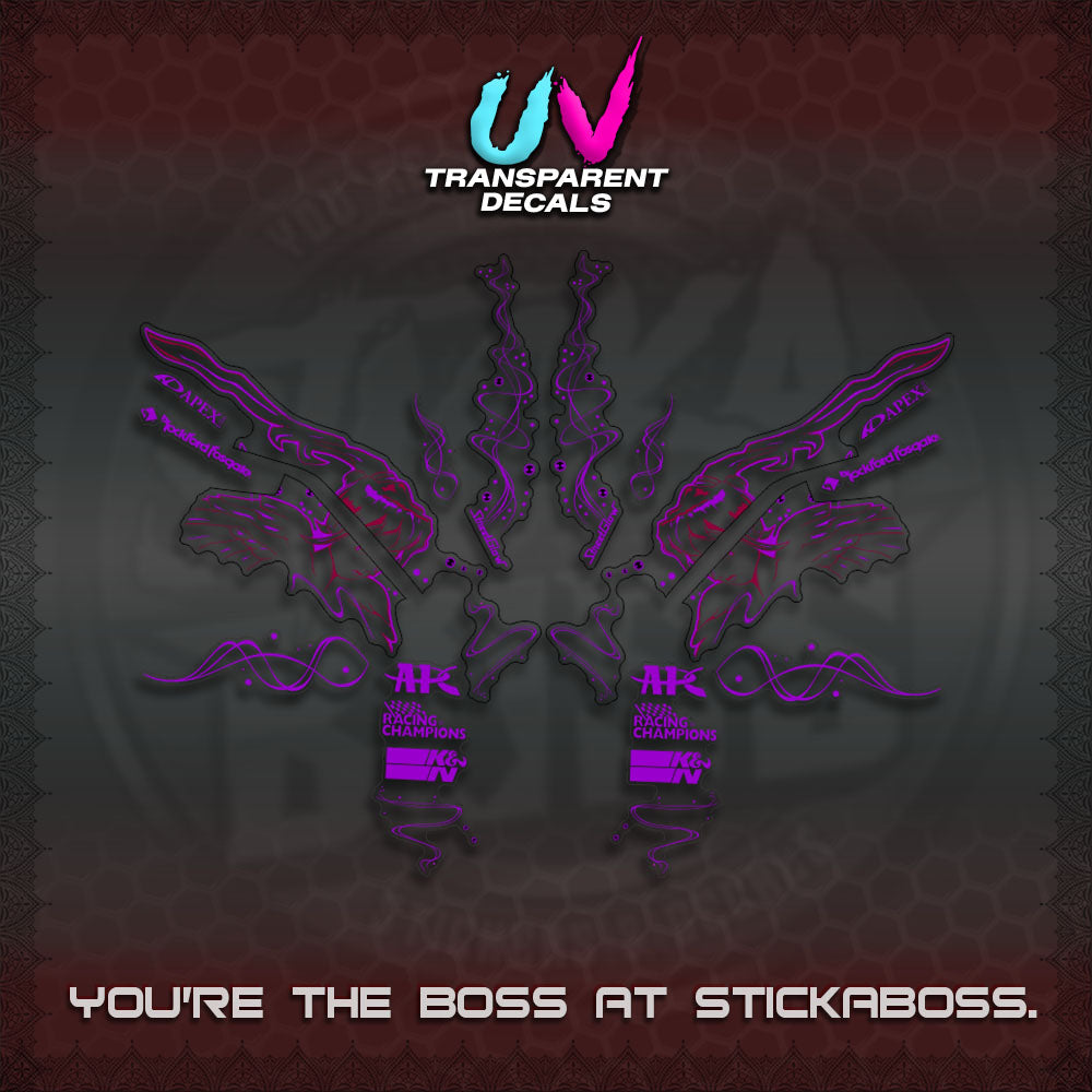 AEROX V3 ALPHA TURBO UV TRANSPARENT DECALS (SUKI 2FAST & 2FURIOUS)STICKER DECALS By STICKABO