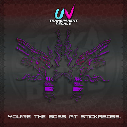 AEROX V3 ALPHA TURBO UV TRANSPARENT DECALS (SUKI 2FAST & 2FURIOUS)STICKER DECALS By STICKABO
