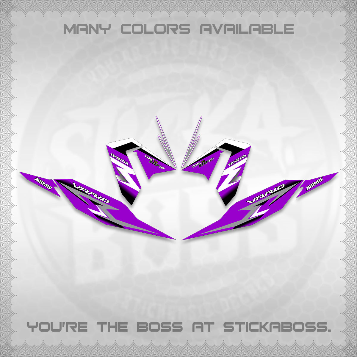 CLICK 125 V4 VARIO DECALS (2026 VR0006 DESIGN) STICKER KITS BY STICKABOSS