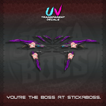 CLICK V2  UV TRANSPARENT DECALS (ANYA JAPAN NEW)STICKER DECALS By STICKABOSS