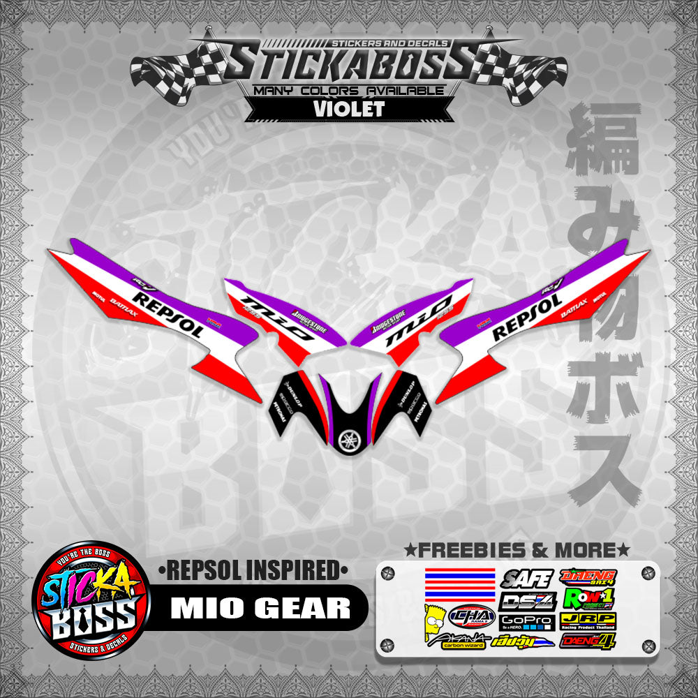 MIO GEAR STICKER DECALS ( REPSOL INSPIRED )【WITH FREEBIES】