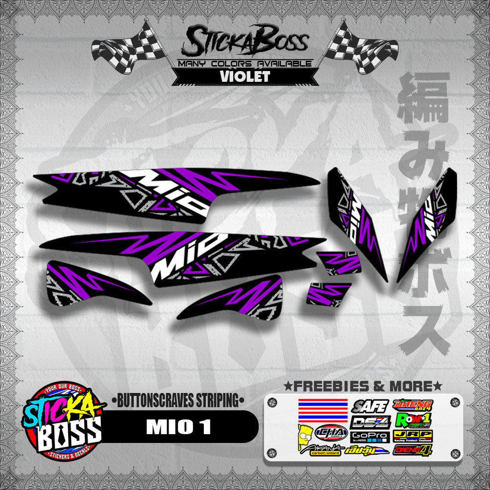 MIO 1 DECALS ( BUTTONSCRAVES STRIPING )【WITH FREEBIES】