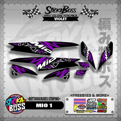 MIO 1 DECALS ( BUTTONSCRAVES STRIPING )【WITH FREEBIES】