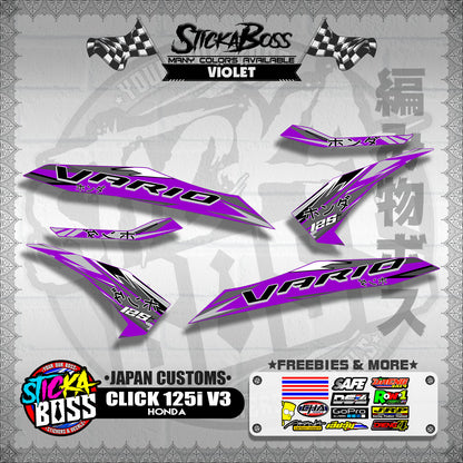 CLICK 125i V3 DECALS ( JAPAN CUSTOMS )【WITH FREEBIES】