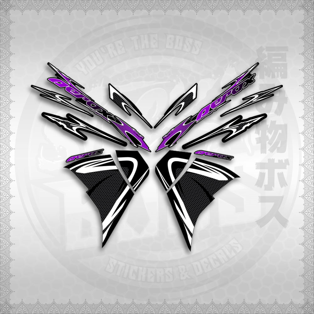 STICKER DECALS for AEROX 155 V2 (AV225LENEMOHO) By STICKABOSS (SOFIE LAMINATED WATERPROOF)