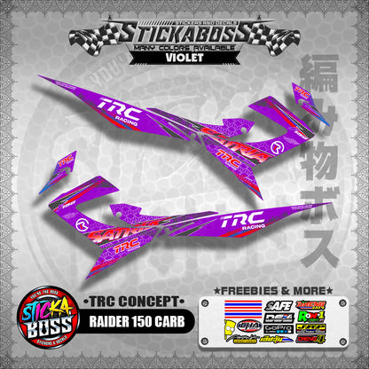 RAIDER 150 CARB STICKER DECALS ( TRC CONCEPT SATRIA )【WITH FREEBIES】