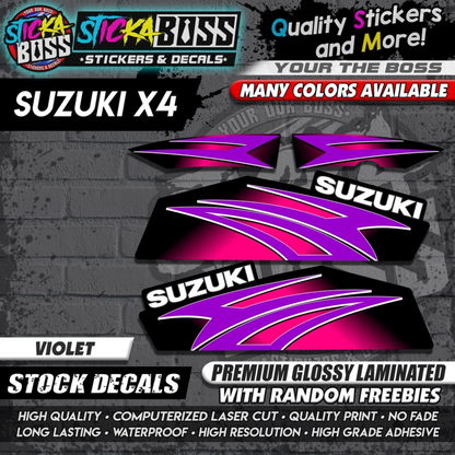 SUZUKI X4 STOCK DECALS【WITH FREEBIES】