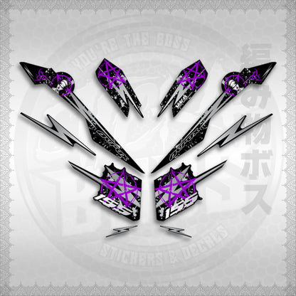 STICKER DECALS for AEROX V3 ALPHA TURBO INDO (AV3STLASA) By STICKABOSS (SOFIE LAMINATED WATERPROOF)