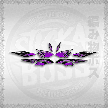 STICKER DECALS for AEROX V3 ALPHA TURBO (AV3LEFMO) By STICKABOSS (SOFIE LAMINATED WATERPROOF)