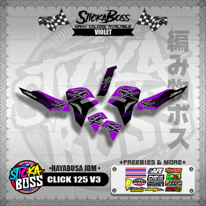 CLICK 125 V3 DECALS ( HAYABUSA JDM )【WITH FREEBIES】
