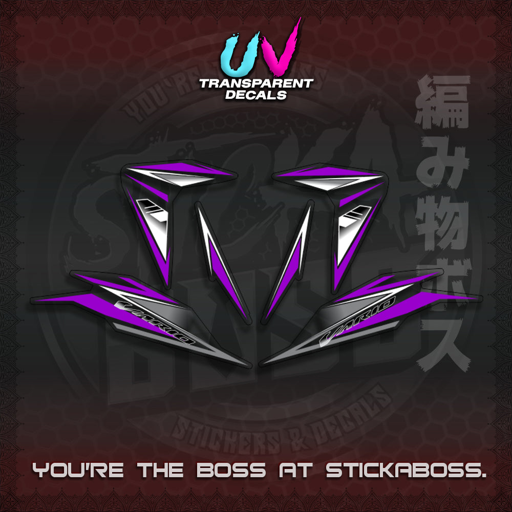【PREMIUM UV PRINT】CLICK 125 V3 INDO CONCEPT ( TRANSPARENT SLASH BLADE VARIO ) STICKER DECALS By STICKABOSS
