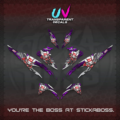 CLICK 125 V2 UV TRANSPARENT DECALS (2026 NEW RCB 2.0 DESIGN) STICKER KITS BY STICKABOSS