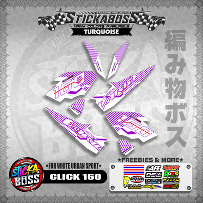 CLICK 160 STICKER DECALS ( FOR WHITE URBAN SPORT )【WITH FREEBIES】
