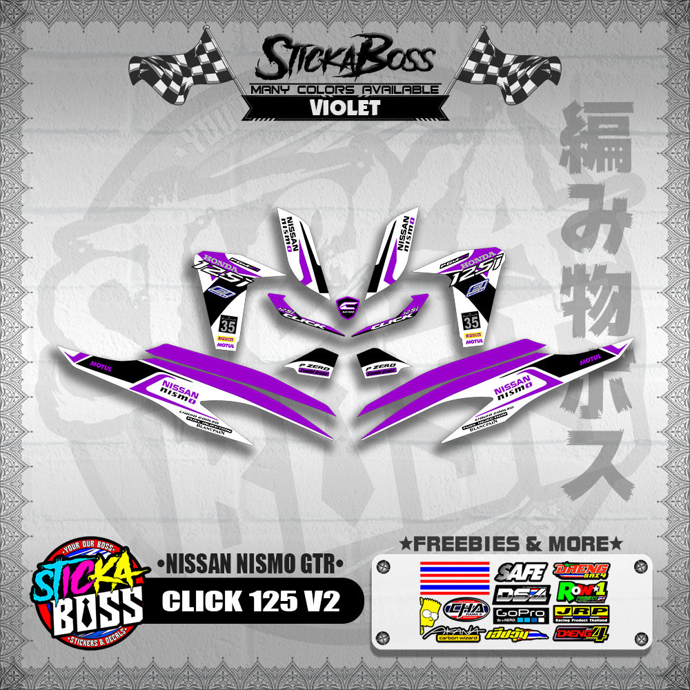 CLICK 125 V2 DECALS ( NISSAN NISMO GTR )【WITH FREEBIES】