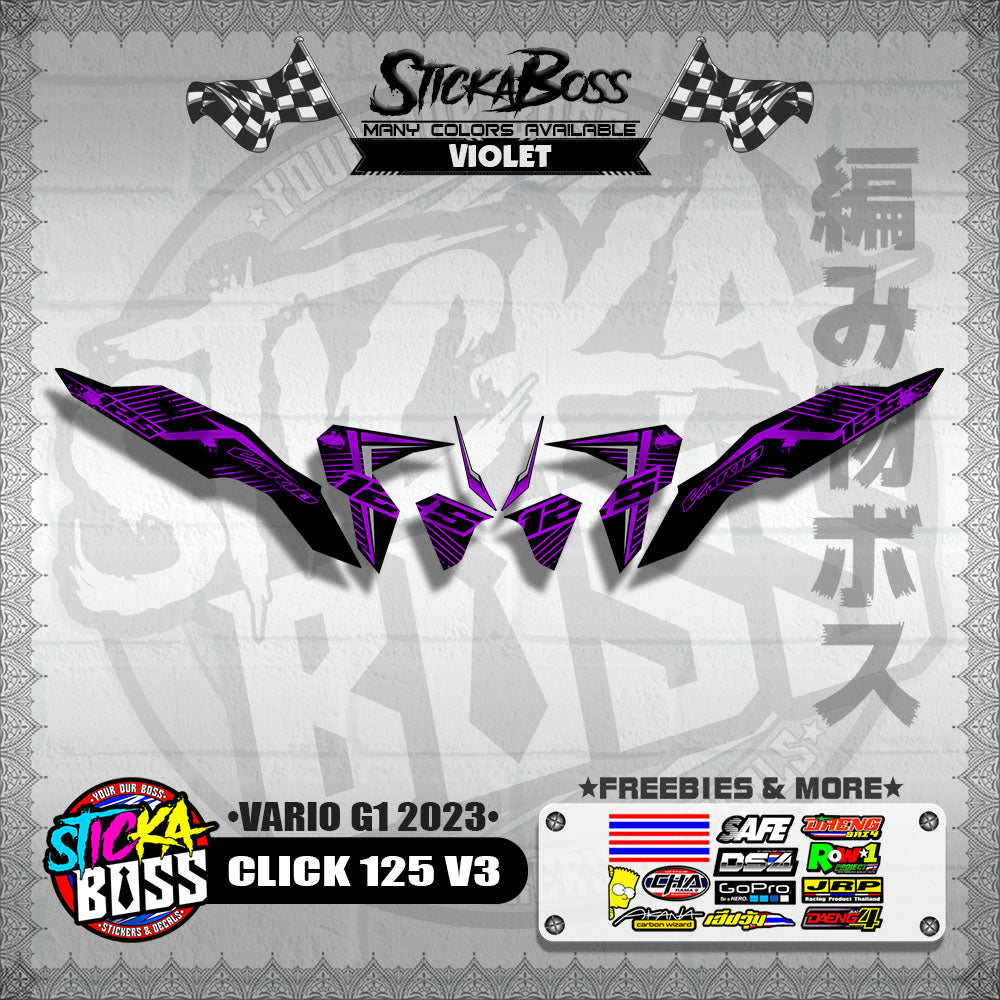CLICK 125 V3 DECALS ( VARIO G1 2023 )【WITH FREEBIES】