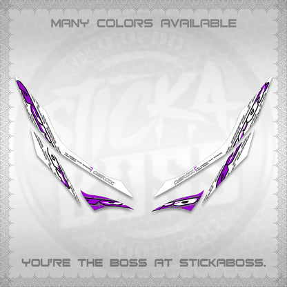 AEROX 155 V1 FOR WHITE DECALS (NEW 2026 VORTEX) STICKER KITS BY STICKABOSS