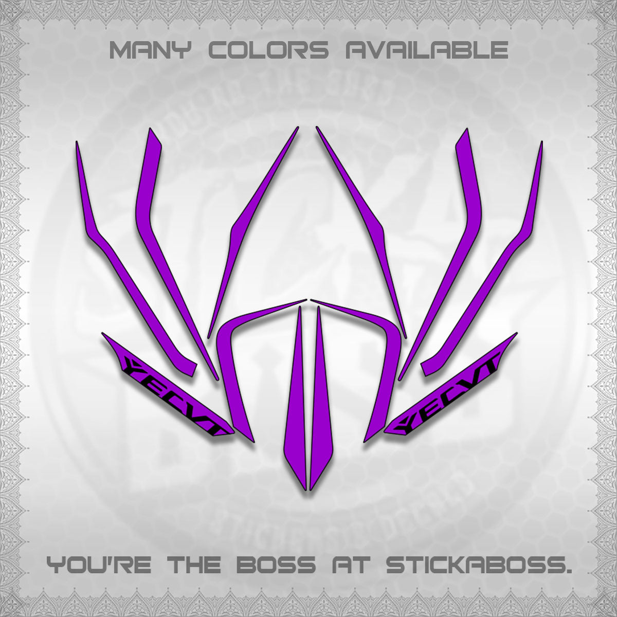 AEROX V3 STRIPING DECALS (TURBO YECVT)STICKER DECALS By STICKABOSS