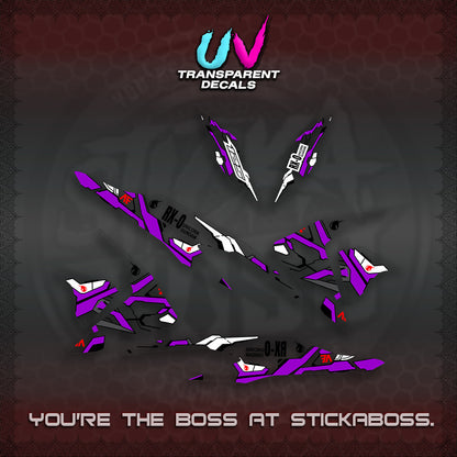 CLICK V2 UV TRANSPARENT VARIO DECALS (RX-O UNICORN GD)STICKER DECALS By STICKABOSS