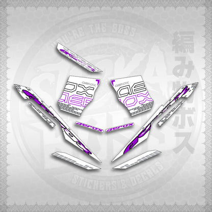 STICKER DECALS for AEROX V3 ALPHA TURBO INDO FOR WHITE (AV3NVBLDE) By STICKABOSS (SOFIE LAMINATED WATERPROOF)