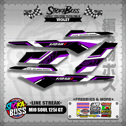 MIO SOUL 125i GT DECALS ( LINE STREAK )【WITH FREEBIES】