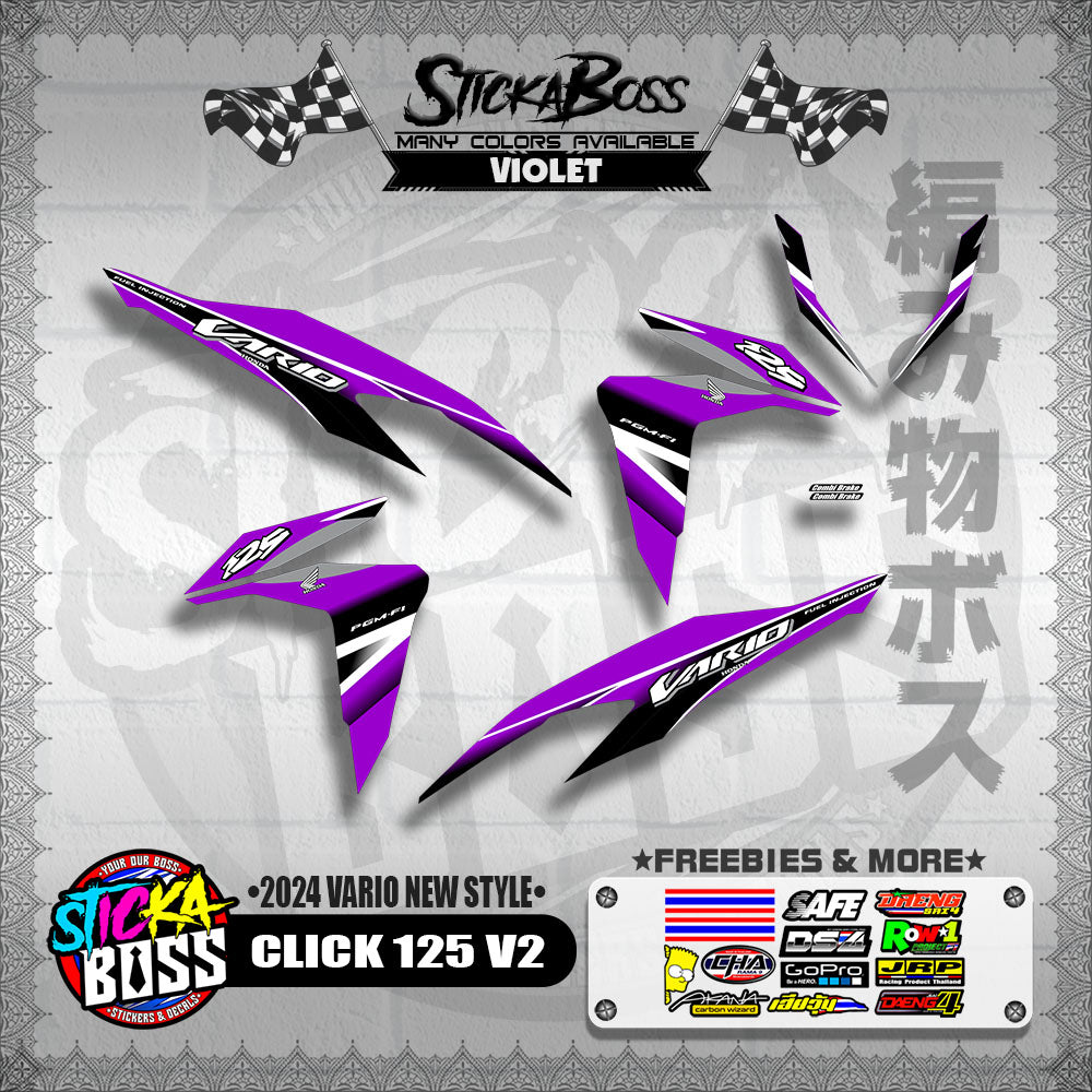 CLICK 125 V2 DECALS ( 2024 VARIO NEW STYLE )【WITH FREEBIES】