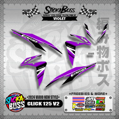 CLICK 125 V2 DECALS ( 2024 VARIO NEW STYLE )【WITH FREEBIES】