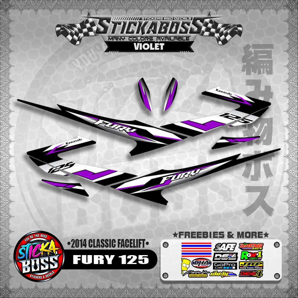 FURY 125 STICKER DECALS ( 2014 CLASSIC FACELIFT )【WITH FREEBIES】