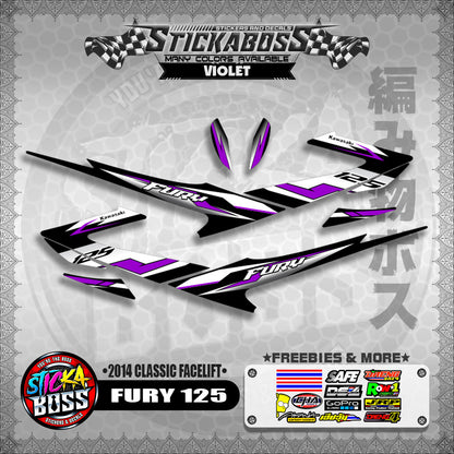 FURY 125 STICKER DECALS ( 2014 CLASSIC FACELIFT )【WITH FREEBIES】