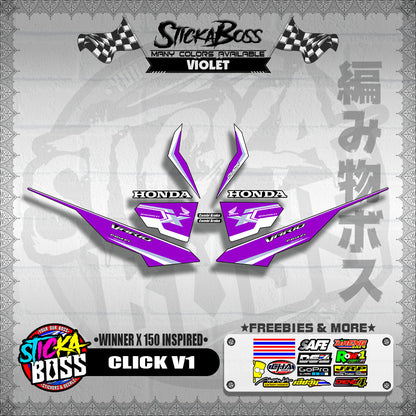 CLICK V1 DECALS ( WINNER X 150 INSPIRED )【WITH FREEBIES】