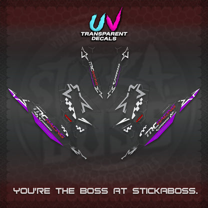 CLICK V4 UV TRANSPARENT DECALS (2026 TRC RACING DESIGN)STICKER KITS By STICKABOSS