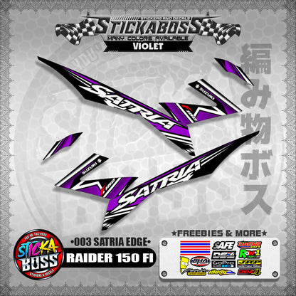 RAIDER 150 FI MALAYSIAN STICKER DECALS ( 003 SATRIA EDGE )【WITH FREEBIES】