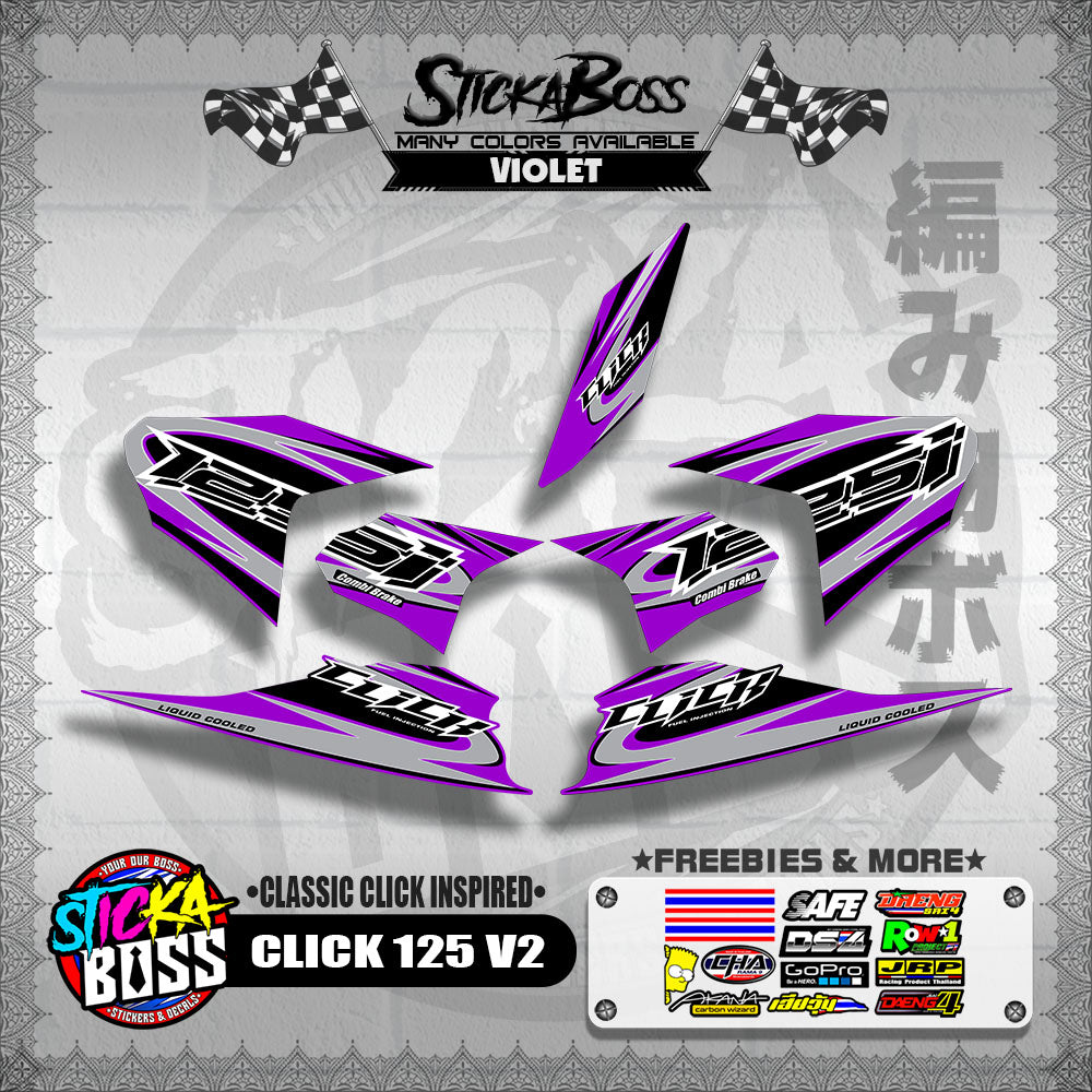 CLICK 125 V2 DECALS ( CLASSIC CLICK INSPIRED )【WITH FREEBIES】