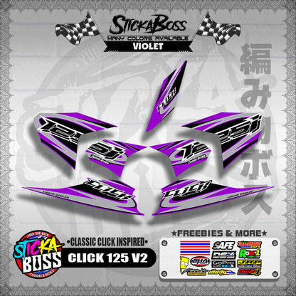 CLICK 125 V2 DECALS ( CLASSIC CLICK INSPIRED )【WITH FREEBIES】