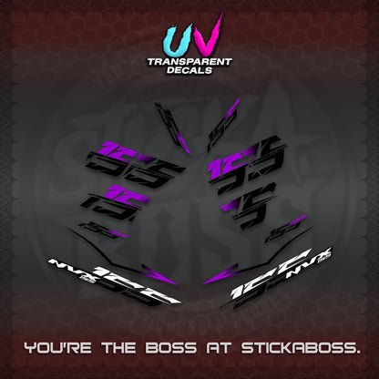 AEROX 155 V2 UV TRANSPARENT DECALS (2026 NVX VIETNAM) STICKER KITS BY STICKABOSS