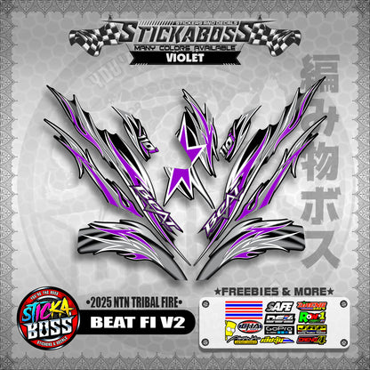 BEAT FI V2 STICKER DECALS ( 2025 NTN TRIBAL FIRE )【WITH FREEBIES】