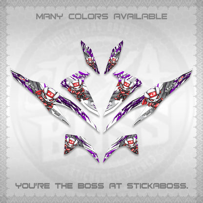 CLICK 125 V2 FOR WHITE DECALS (2026 NEW RCB 2.0 DESIGN) STICKER KITS BY STICKABOSS