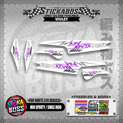 MIO SPORTY / SMILE INDO STICKER DECALS ( FOR WHITE A19 VARIASI )【WITH FREEBIES】