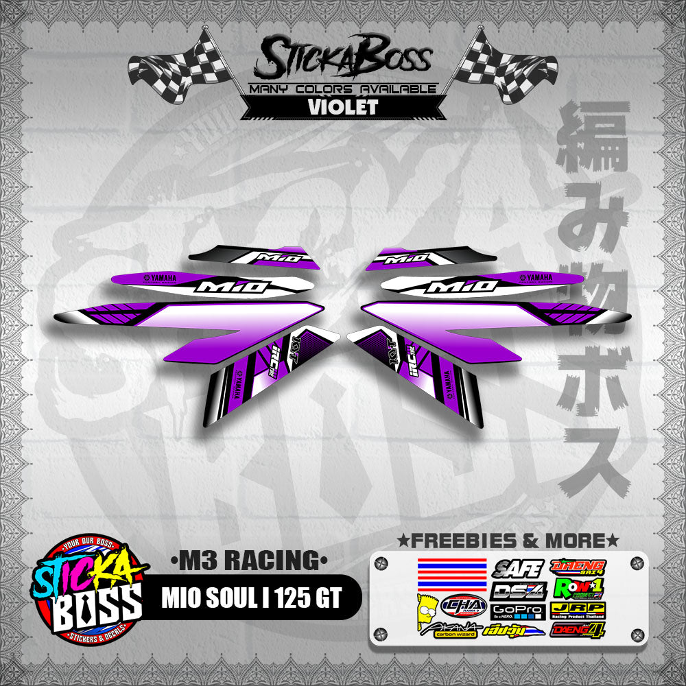 MIO SOUL I 125 GT DECALS ( M3 RACING )【WITH FREEBIES】