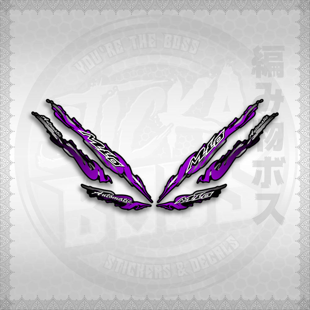 STICKER DECALS for MIO 1 / SMILE (MIR25SLCR) By STICKABOSS (SOFIE LAMINATED WATERPROOF)