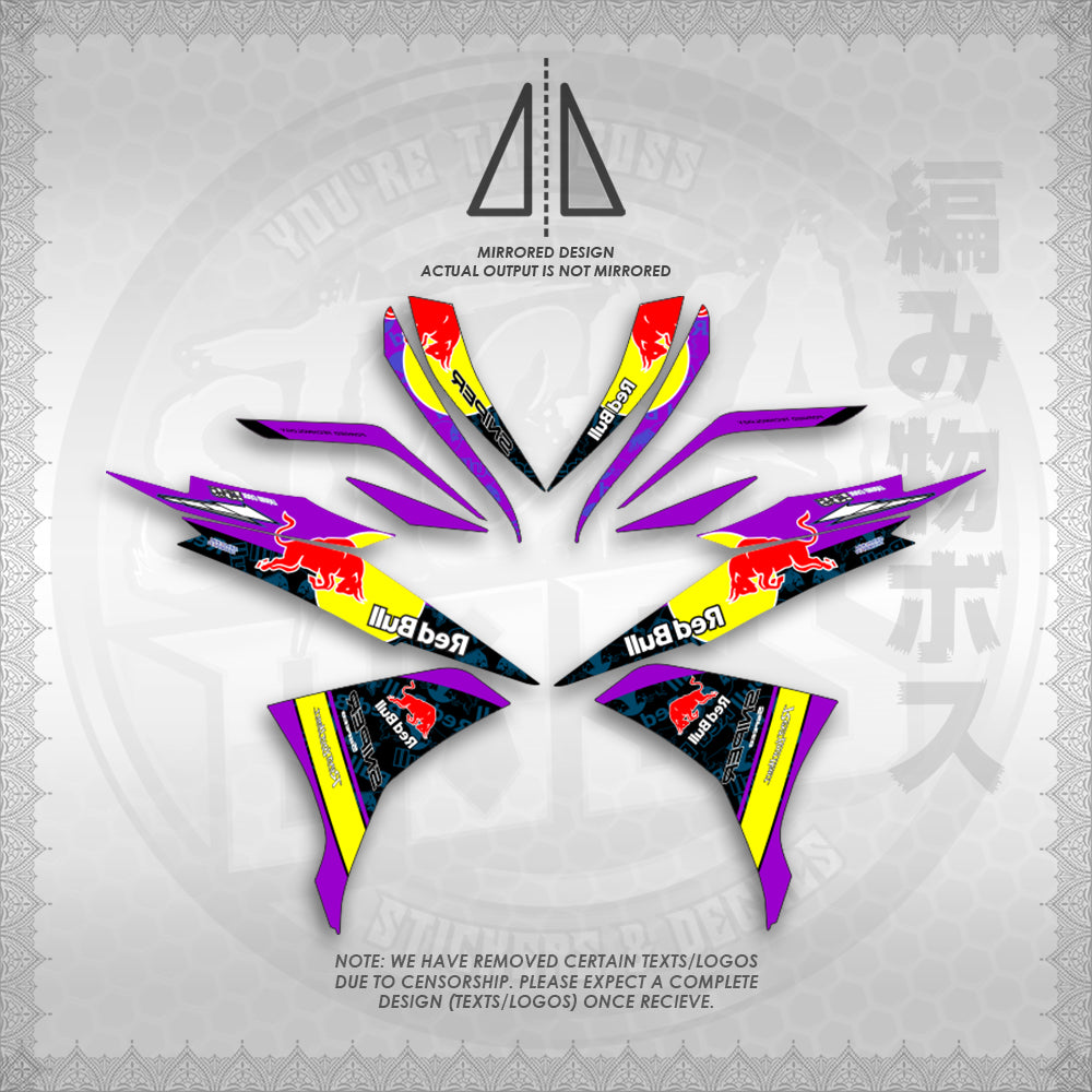 STICKER DECALS for SNIPER 135 MX (S135REBUIN)By STICKABOSS (SOFIE LAMINATED WATERPROOF)