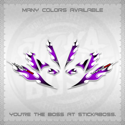 CLICK 125 V4 FOR WHITE VARIO DECALS (2026 MOTIF FLAME 1 TONE)STICKER DECALS By STICKABOSS