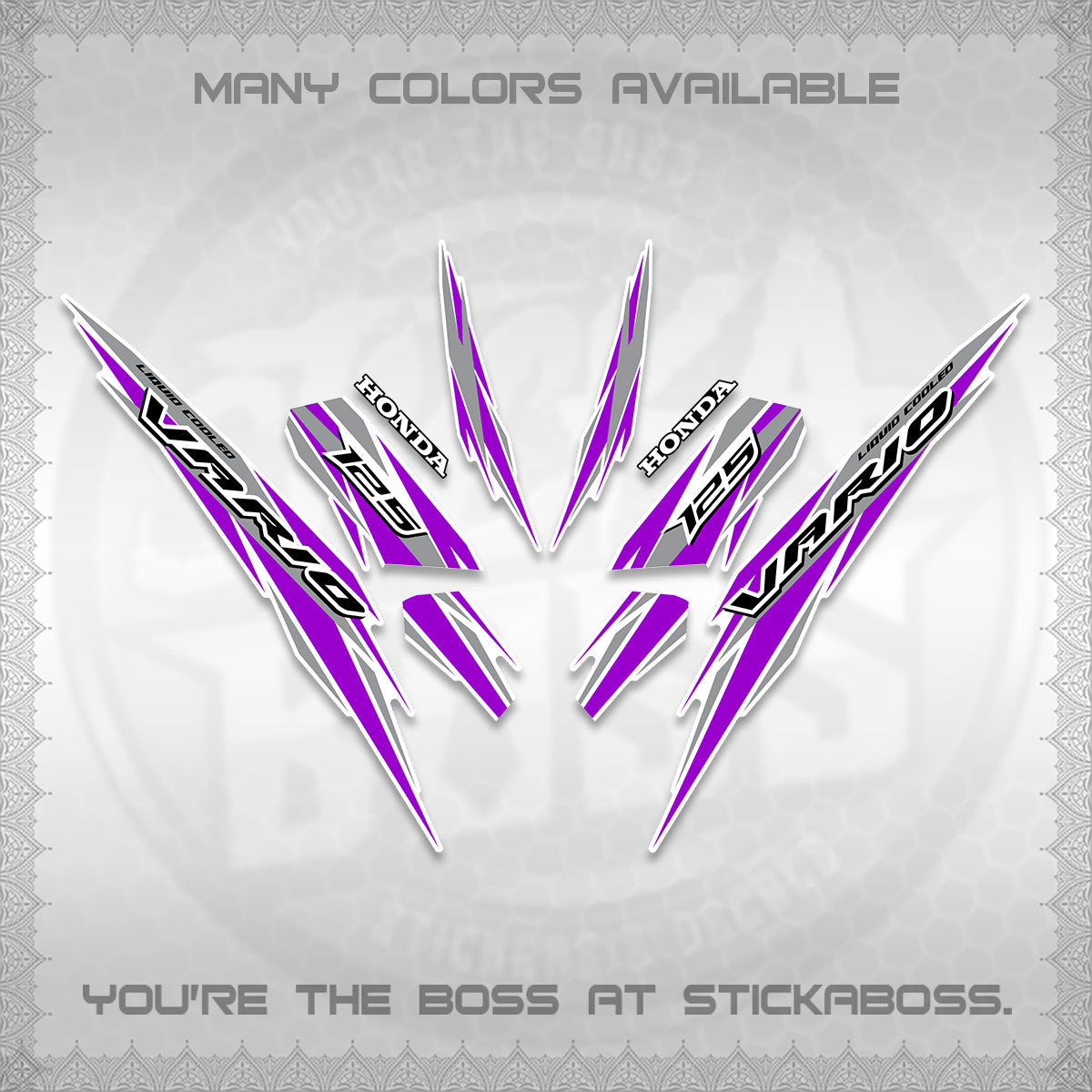 CLICK 125 V3 INDO FOR WHITE DECALS (2024 SV 22-A1 STYLE) STICKER KITS By STICKABOSS