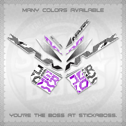 AEROX V2 NVX FOR WHITE DECALS (2024 NEW 001 DESIGN) STICKER DECALS By STICKABOSS