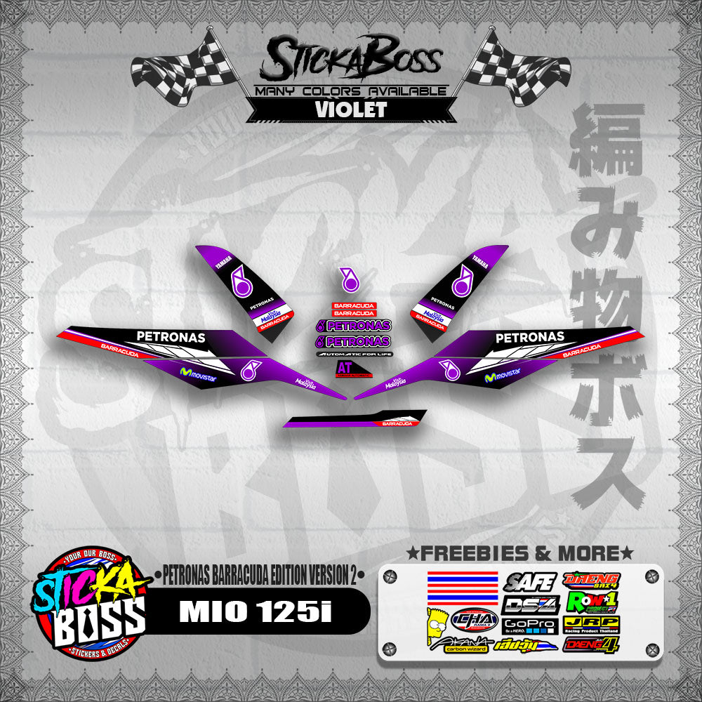 MIO 125i DECALS ( PETRONAS BARRACUDA EDITION VERSION 2 )【WITH FREEBIES】