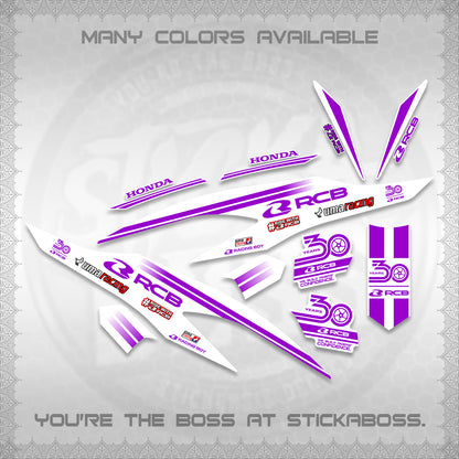 CLICK 125 V2 FOR WHITE DECALS (2026 30TH ANNIVERSARY RACING DESIGN) STICKER DECALS BY STICKABOSS