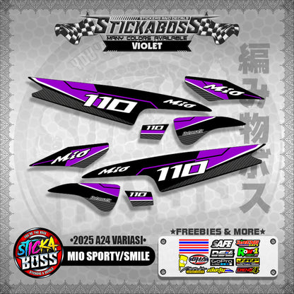 MIO SPORTY/SMILE INDO STICKER DECALS ( 2025 A24 VARIASI )【WITH FREEBIES】