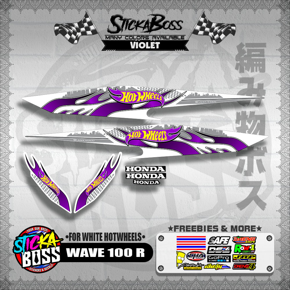 WAVE 100 R 2018 DECALS ( FOR WHITE HOTWHEELS )【WITH FREEBIES】