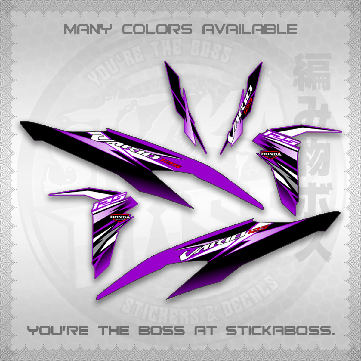 CLICK 125 V2 MALAY INDO CONCEPT ( VARIO STRIPING SLASH ) STICKER DECALS By STICKABOSS