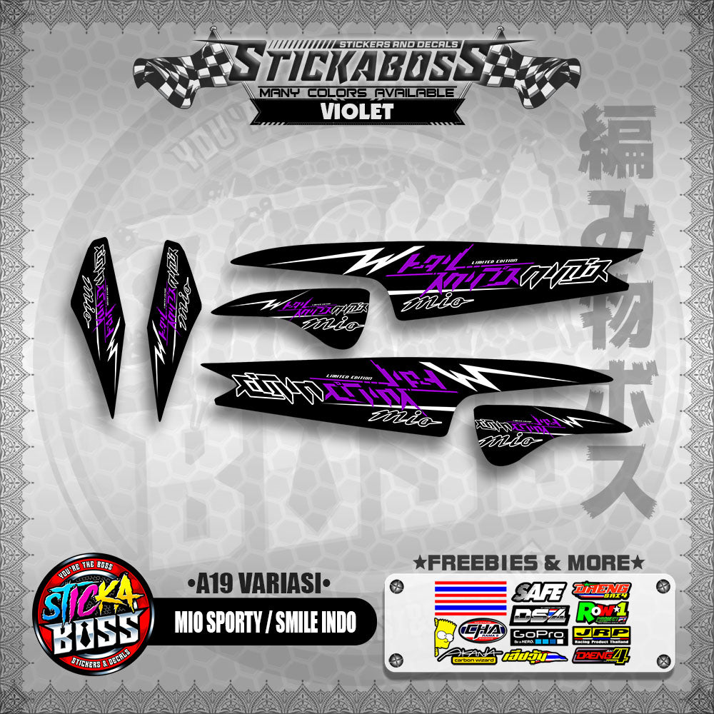 MIO SPORTY / SMILE INDO STICKER DECALS ( A19 VARIASI )【WITH FREEBIES】